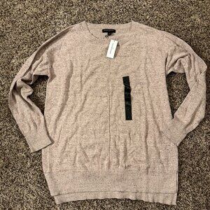 NWT Banana Republic Donegal Knit Sweater Size L Large Tan Fleck